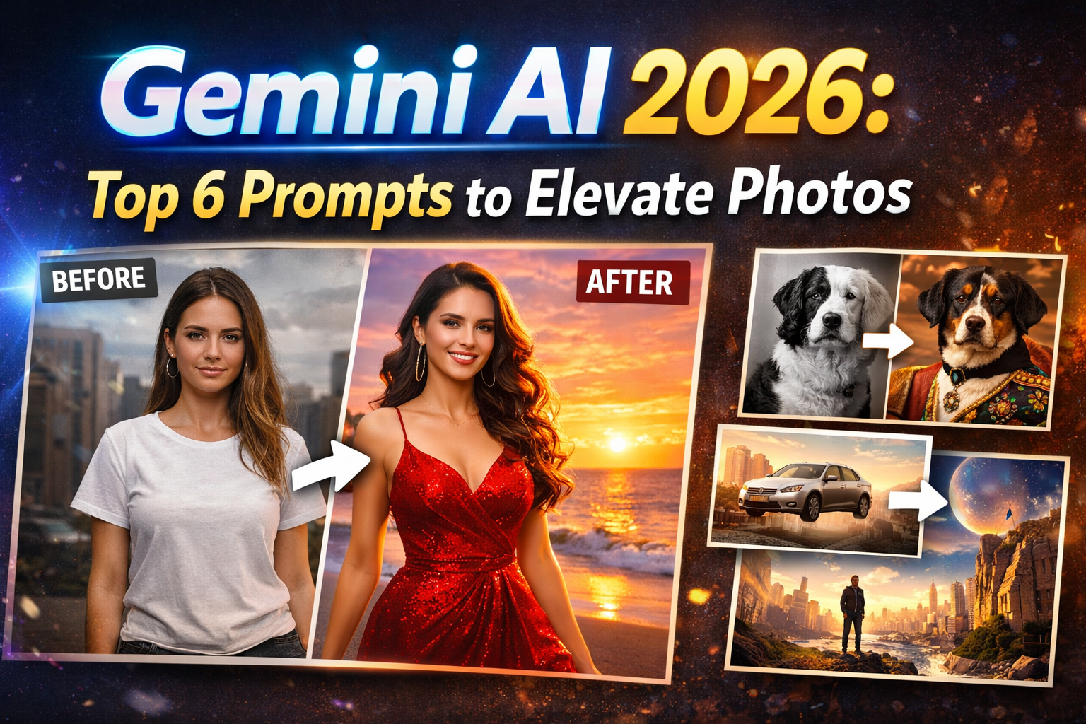 Top 6 Gemini AI Photo Editing Prompts for 2026 that will take your images to the next level