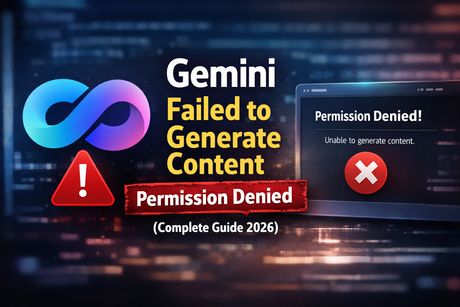 Gemini Failed to Generate Content: Permission Denied (Complete Guide 2026)